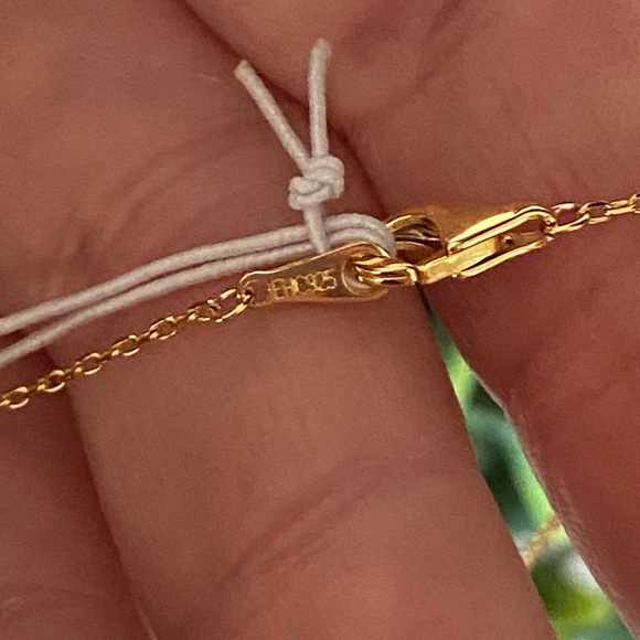 Brand New Rachel Zoe Clover Necklace Cubic Zirconia Gold over Sterling Silver - Picture 3 of 7